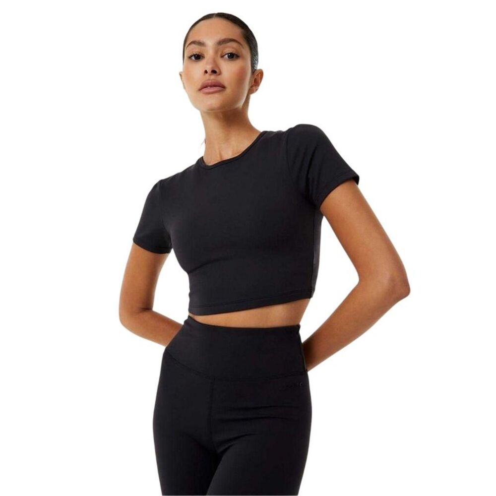 USA Pro Womens/Ladies Sophie Habboo Cropped T-Shirt / Black